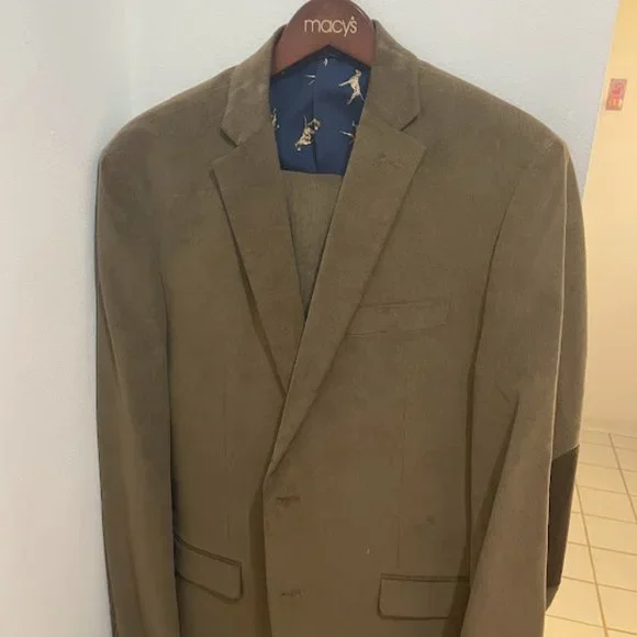Ralph Lauren Corduroy Men's Suit Large Jacket 36 x 30 Pants Like New  Condition